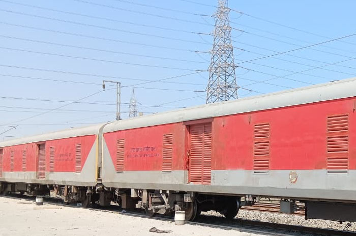 Rail cargo transport containers Indian railway freight service